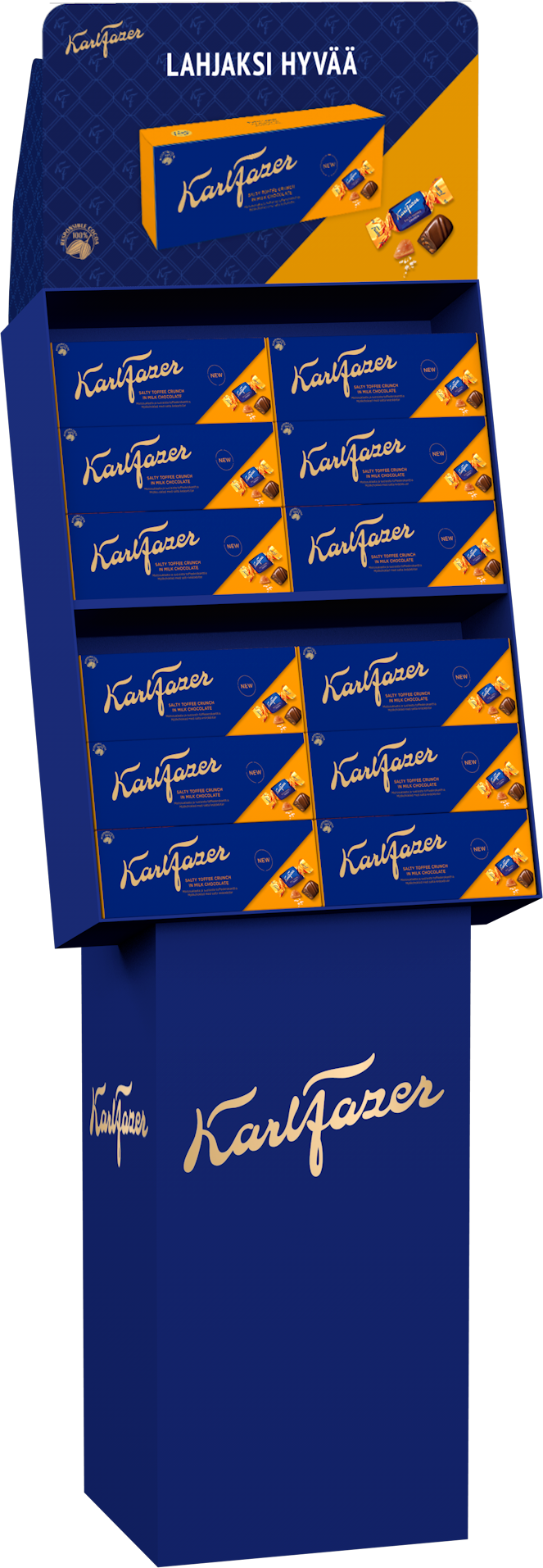 Karl Fazer Salty Toffee Crunch chocolate pralines 250g x48 DSP