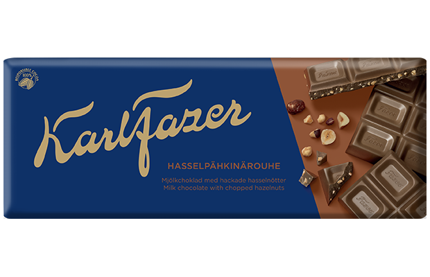 Karl Fazer Chopped Hazelnuts chocolate tablet 180 g