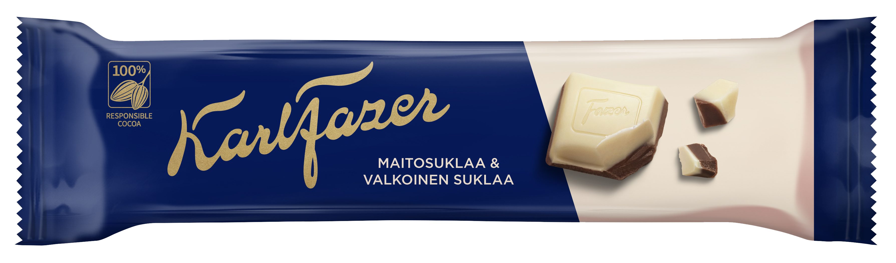 Karl Fazer Valkoista suklaata ja maitosuklaata 38 g