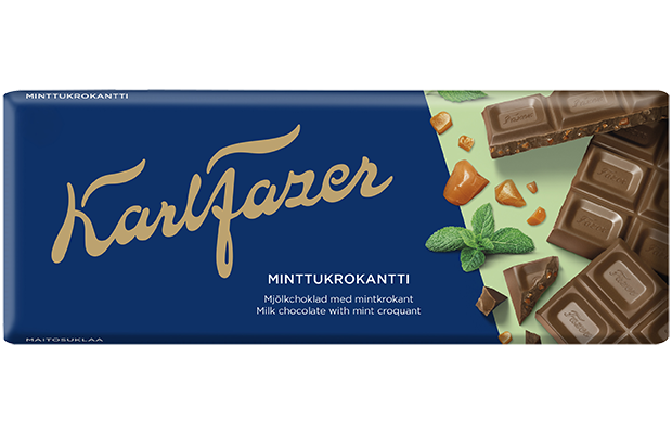 Karl Fazer Minttukrokantti 180 g suklaa levy