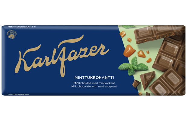 Karl Fazer Mint Croquant 180 g chocolate tablet