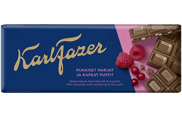 Karl Fazer Punaisia marjoja ja maitosuklaata 180g