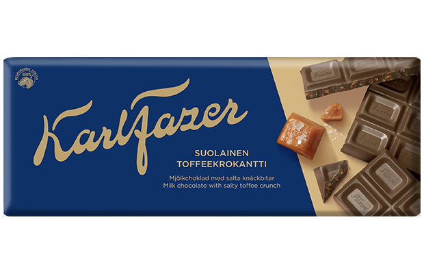 Karl Fazer Salty Toffee Crunch chocolate tablet 180 g