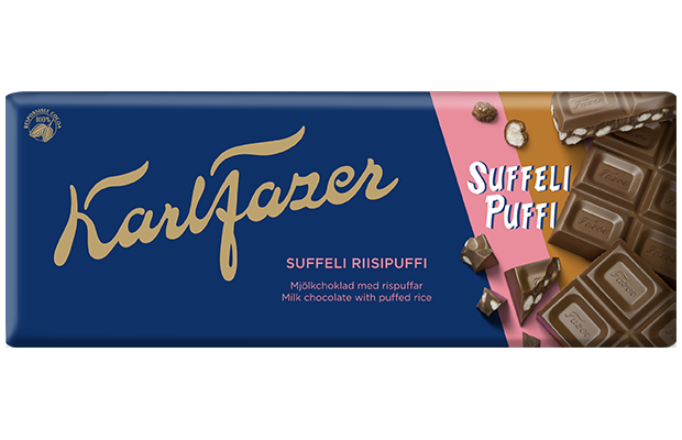 Karl Fazer Suffeli Puffed Rice chocolate tablet 185g