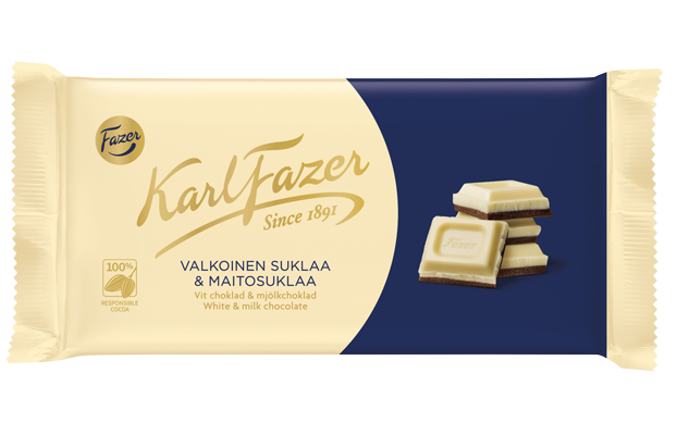 Karl Fazer Valkoinen & Maitosuklaa 131 g