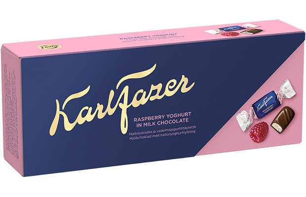 Karl Fazer Vadelmajogurtti suklaakonvehti 250g