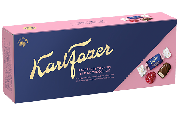 Karl Fazer Raspberry Yoghurt chocolate praline 250g