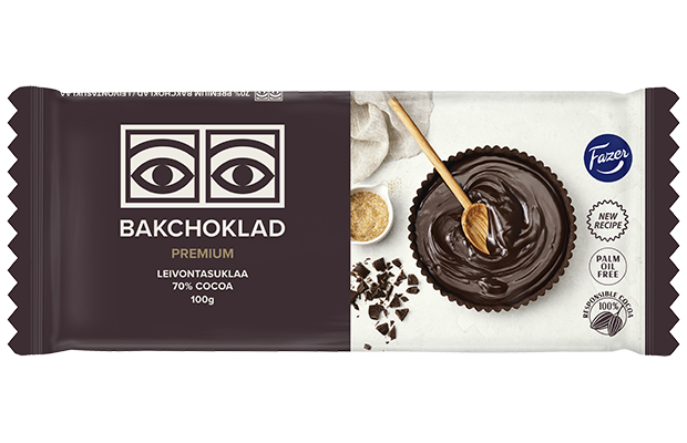 Fazer Ögon 70% Premium baking chocolate 100g