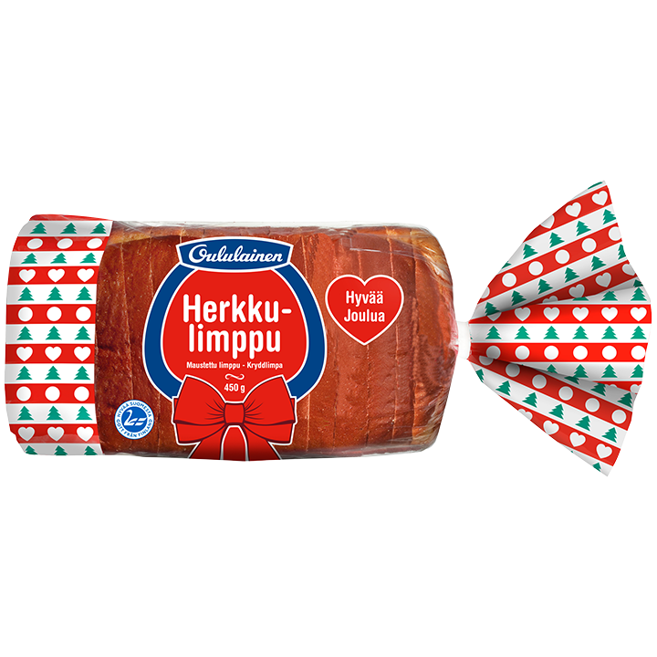 Oululainen Herkkulimppu 450g, flavoured loaf