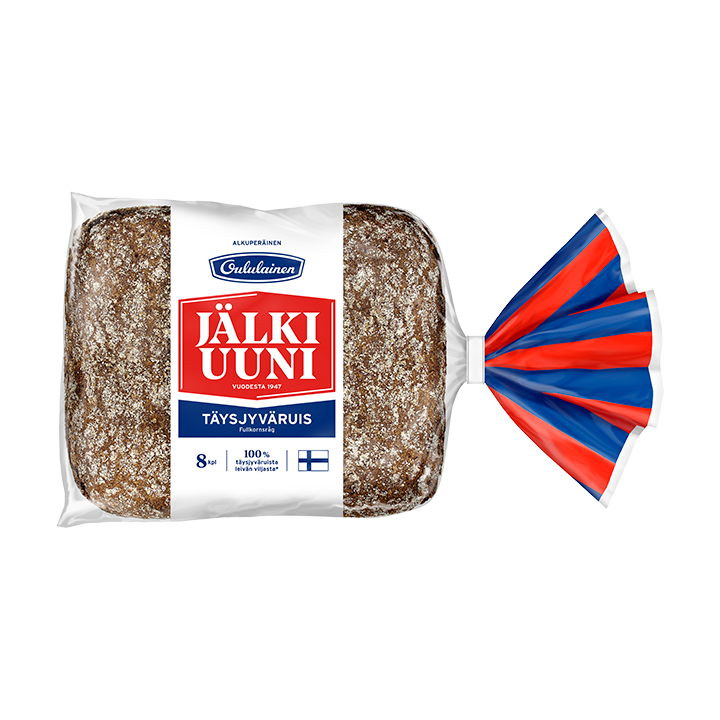 Oululainen Jälkiuuni Whole grain rye 8pcs 480g