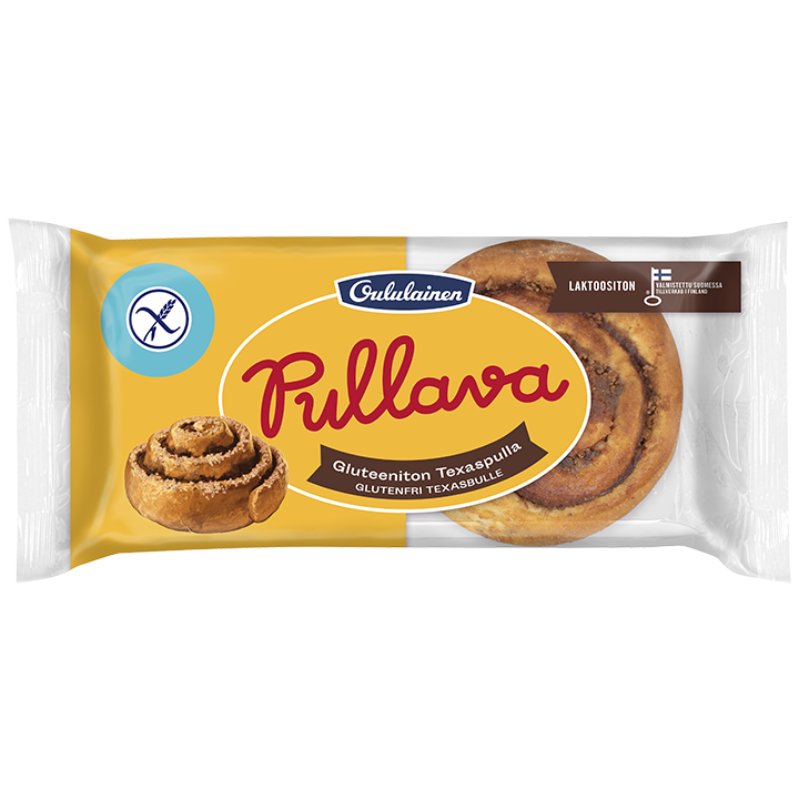 Oululainen Pullava Gluteeniton Texaspulla 2kpl 140g