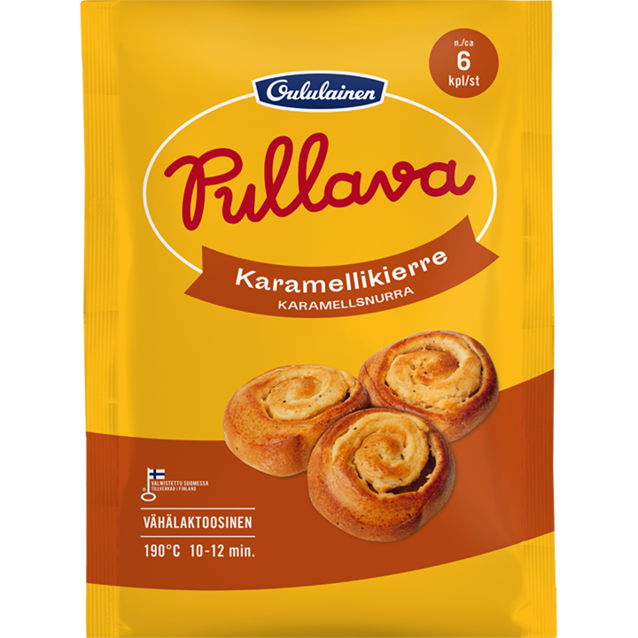 8 x Oululainen Pullava Karamellikierre 6kpl 420g, pakaste
