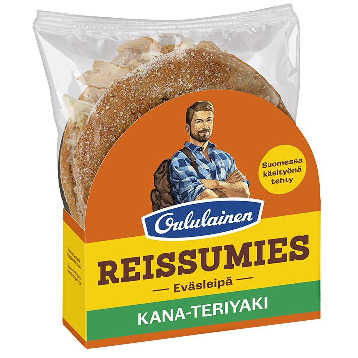 Oululainen Reissumies Filled bread Oat Chicken-teriyaki 153g