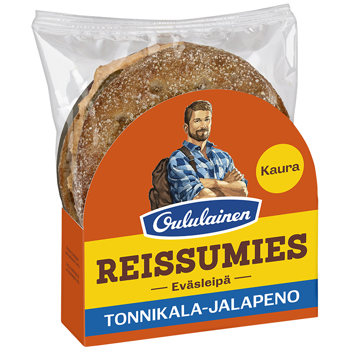 Oululainen Reissumies Eväsleipä Kaura Tonnikala-Jalapeno 145g
