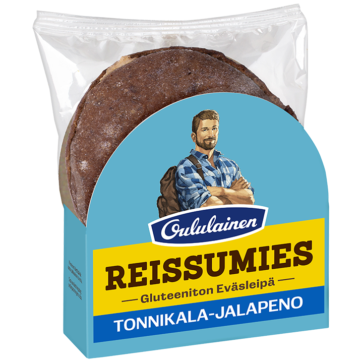 Oululainen Reissumies Gluteeniton Eväsleipä Tonnikala-Jalapeno 145g