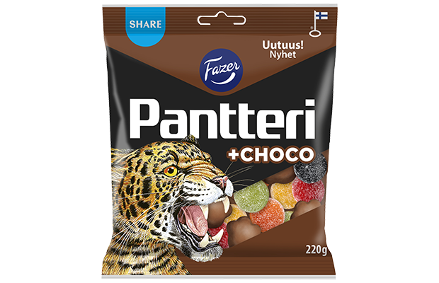 Pantteri +choco candy bag 220g