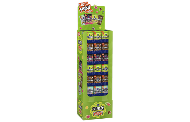 Remix Mini Choco, Minis, Sour, Duo candy bag 100-120gx144 4var MixDSP