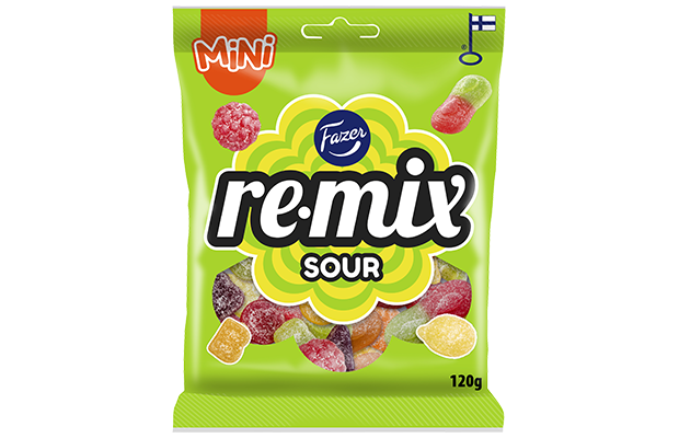 Remix Mini Sour karkkipussi 120g