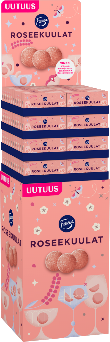 Fazer Rosé Jellies candy box 260g DSP