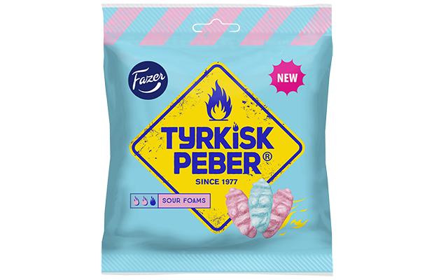 Tyrkisk Peber Hot & Sour Vaahto makeispussi 150g