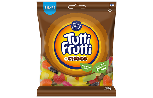 Tutti Frutti Choco karkkipussi 210 g