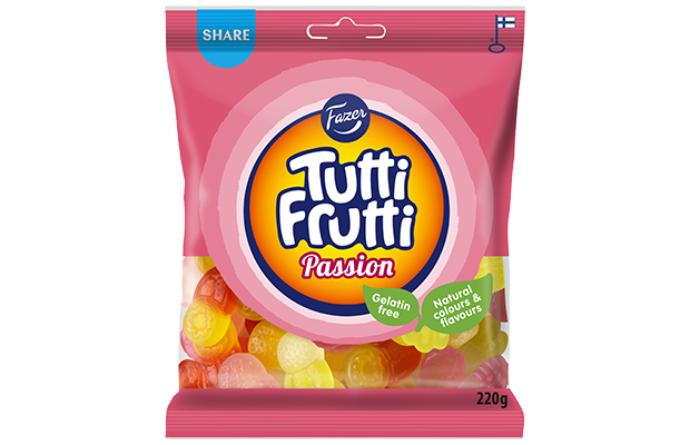 Tutti Frutti Passion karkkipussi 220 g