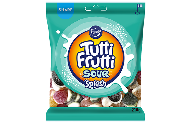 Tutti Frutti Sour Splash Mix karkkipussi 210g